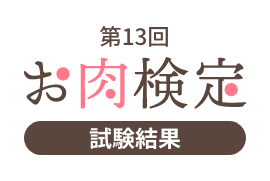 第12回お肉検定試験結果